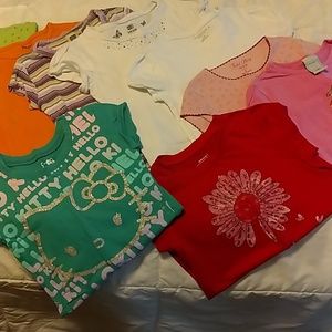 Bundle of 9 Girls T-shirts 6/6x Variety